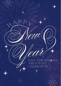 Elegant New Year Greeting Flyer Image Preview