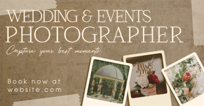 Rustic Wedding Photographer Facebook ad Image Preview