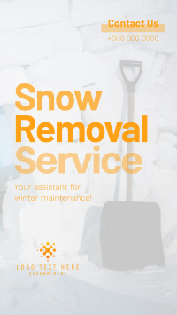 Snow Removal Assistant Facebook Story Design