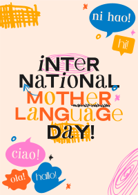 Doodle International Mother Language Day Flyer Image Preview