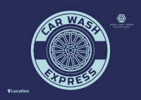 Express Carwash Postcard Image Preview