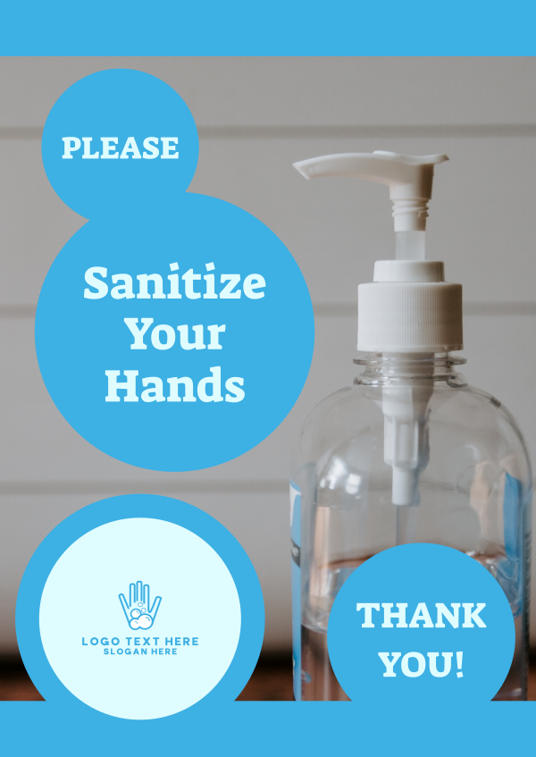 Sanitize Your Hands Poster Design Image Preview
