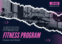 Ripped Off Summer Fitness Postcard Design