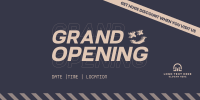 Grand Opening Modern Grunge Twitter post Image Preview