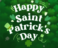 Saint Patricks Greetings Facebook Post Design