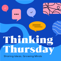 Thinking Thursday Blobs Instagram Post Design
