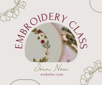 Embroidery Class Facebook Post Design