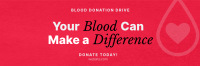 Minimalist Blood Donation Drive Twitter Header Image Preview