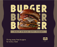 Free Burger Special Facebook Post Design