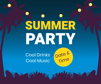 Summer Night Party Facebook Post Design