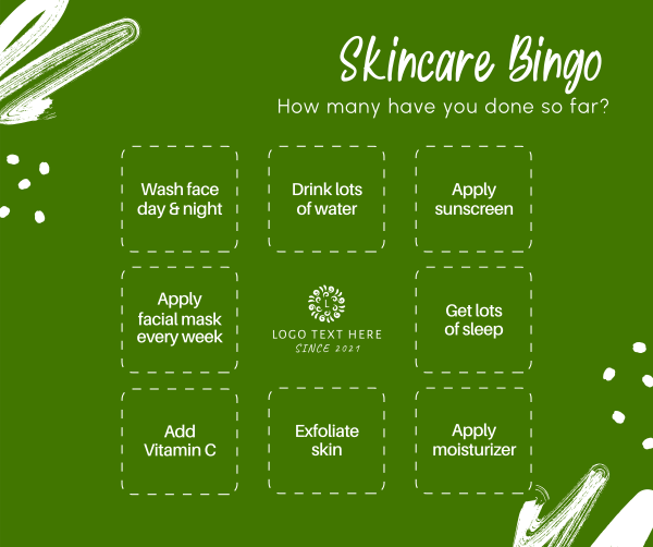 Skincare Tips Bingo Facebook Post Design Image Preview