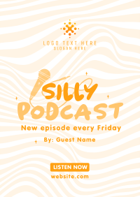Silly Podcast Flyer Image Preview