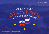 Slovenia Statehood Celebration Postcard Image Preview