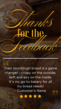Bread and Pastry Feedback Facebook story Image Preview