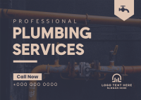 Plumbing Services Postcard Design