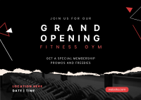 Fitness Gym Grand Opening Postcard Design