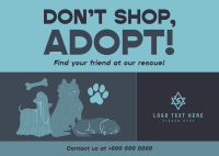 Pet Adoption Collage Postcard Image Preview