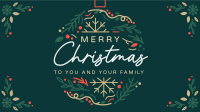Christmas Ornament Greeting Facebook Event Cover Design