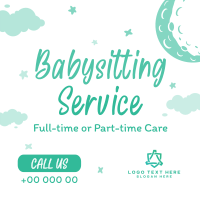 Cute Babysitting Services Instagram post Image Preview