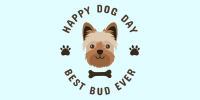 Yorkie Happy Dog Day Twitter post Image Preview