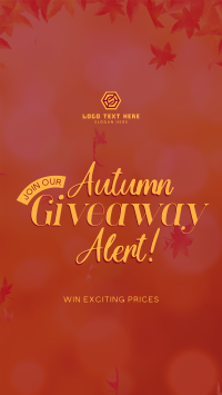 Autumn Giveaway Alert YouTube short Image Preview