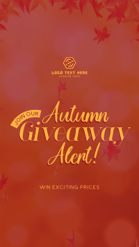 Autumn Giveaway Alert YouTube Short Preview