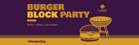 Burger Grill Party Twitter Header Design