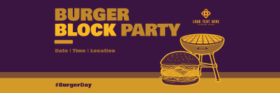 Burger Grill Party Twitter Header Image Preview