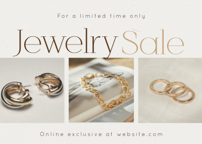 Luxurious Jewelry Sale Postcard Image Preview