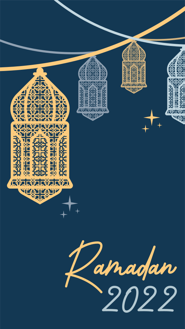 Intricate Ramadan Lamps Instagram Story Design Image Preview