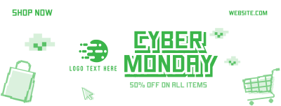 Pixel Cyber Monday Facebook cover Image Preview