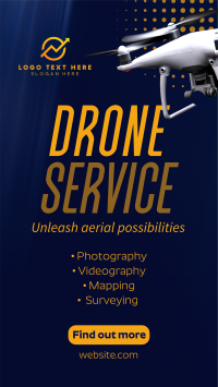 Modern Professional Drone Service Facebook Story Design