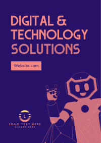 Digital & Tech Solutions Poster Design