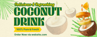 Refreshing Coconut Drink Facebook Cover Design