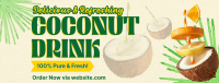 Refreshing Coconut Drink Facebook Cover Image Preview