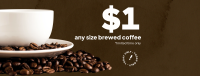 $1 Brewed Coffee Facebook cover Image Preview