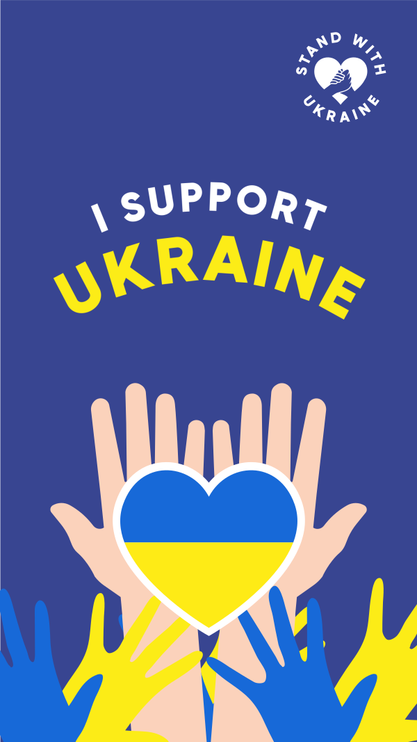 I Support Ukraine Instagram Story Design Image Preview