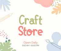 Craft Store Timings Facebook Post Design