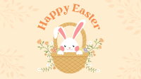 Modern Easter Bunny Facebook Event Cover Design