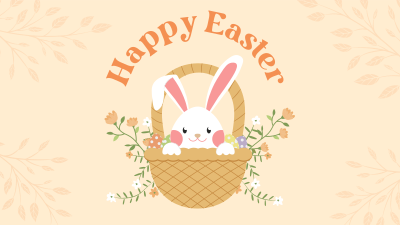 Modern Easter Bunny Facebook event cover Image Preview