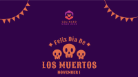 Dias De Los Muertos Greeting Facebook event cover Image Preview