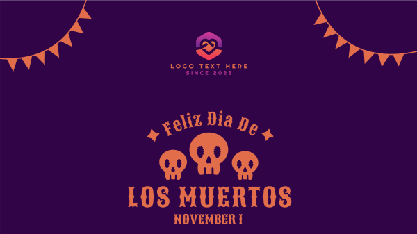 Dias De Los Muertos Greeting Facebook Event Cover Design Image Preview