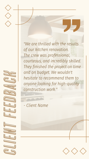 Client Feedback on Construction Facebook story Image Preview