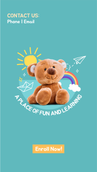 Daycare Center Teddy Bear Facebook Story Design