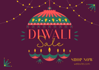 Diwali Lanterns Postcard Image Preview