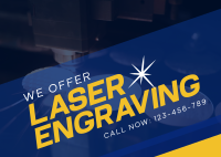 Laser Engraving Service Postcard Design
