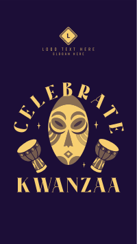 Kwanzaa African Mask  Instagram Story Design