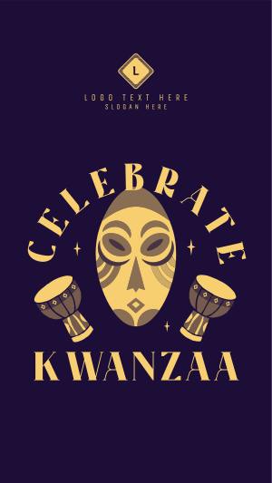 Kwanzaa African Mask  Instagram story Image Preview