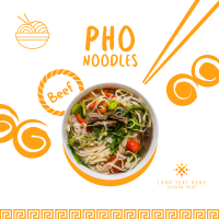 Beef Pho Noodles Instagram Post Design