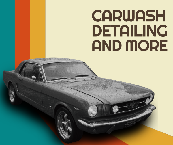 Retro Carwash Service Facebook Post Design Image Preview